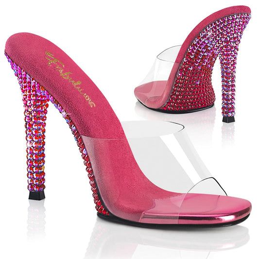 GALA-01DMM Clear/Fuchsia Multi Rhinestones Fabulicious US Size (Women's): 5