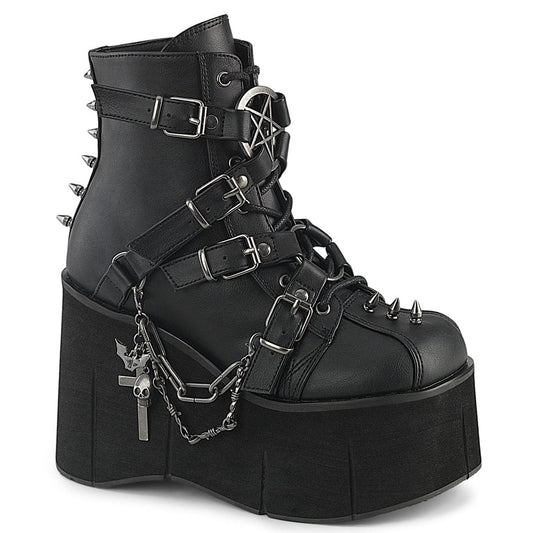 KERA-68 Black Vegan Leather Demonia US Size (Women's): 5