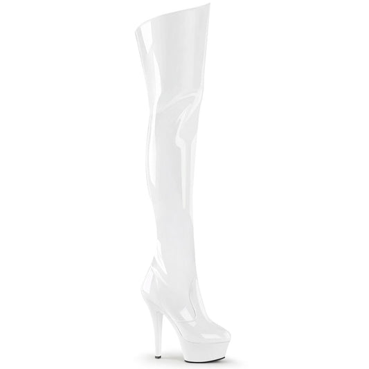 KISS-3010 White Patent/White Pleaser US Size (Women's): 6