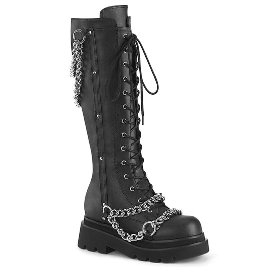 RENEGADE-215 Black Vegan Leather Demonia US Size (Women's): 6