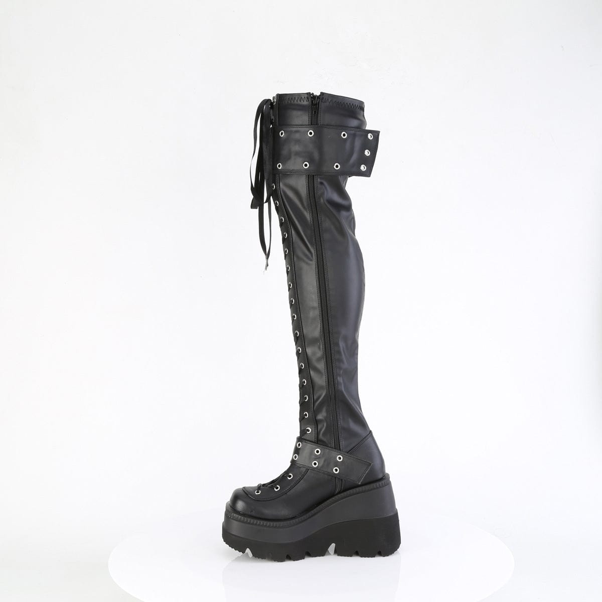 SHAKER-325 Black Vegan Leather Demonia US Size (Women's): 6