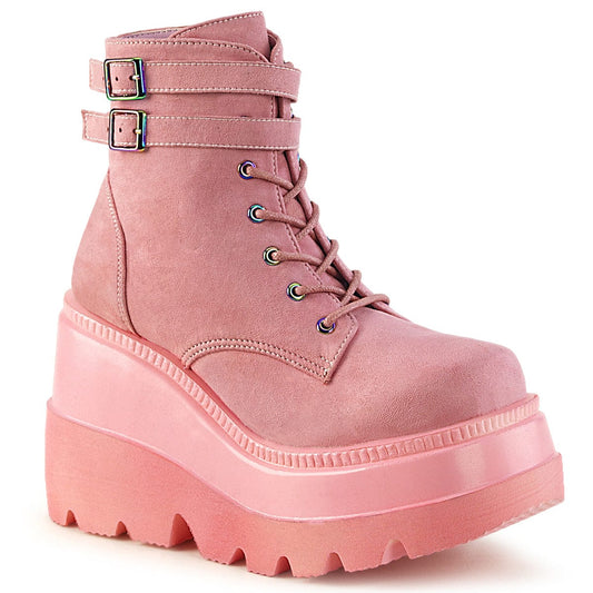 SHAKER-52 Baby Pink Vegan Suede Demonia US Size (Women's): 5