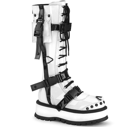 SLACKER-260 White Patent Demonia US Size (Women's): 6