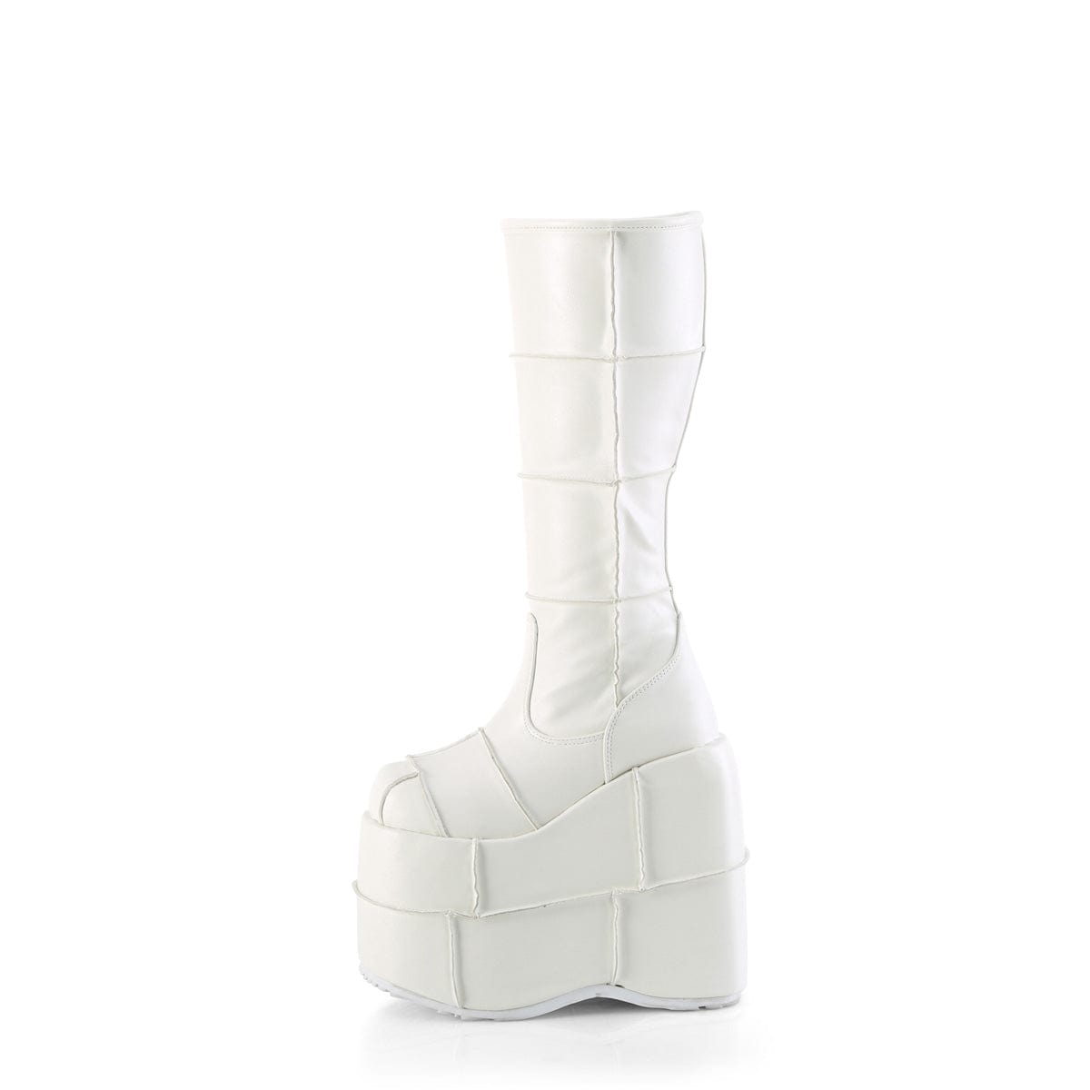 STACK-301 White Vegan Leather Knee Boot Demonia US Size (Unisex/Men's): 4