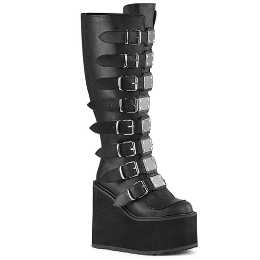 SWING-815WC Black Vegan Leather Demonia US Size (Women's): 6