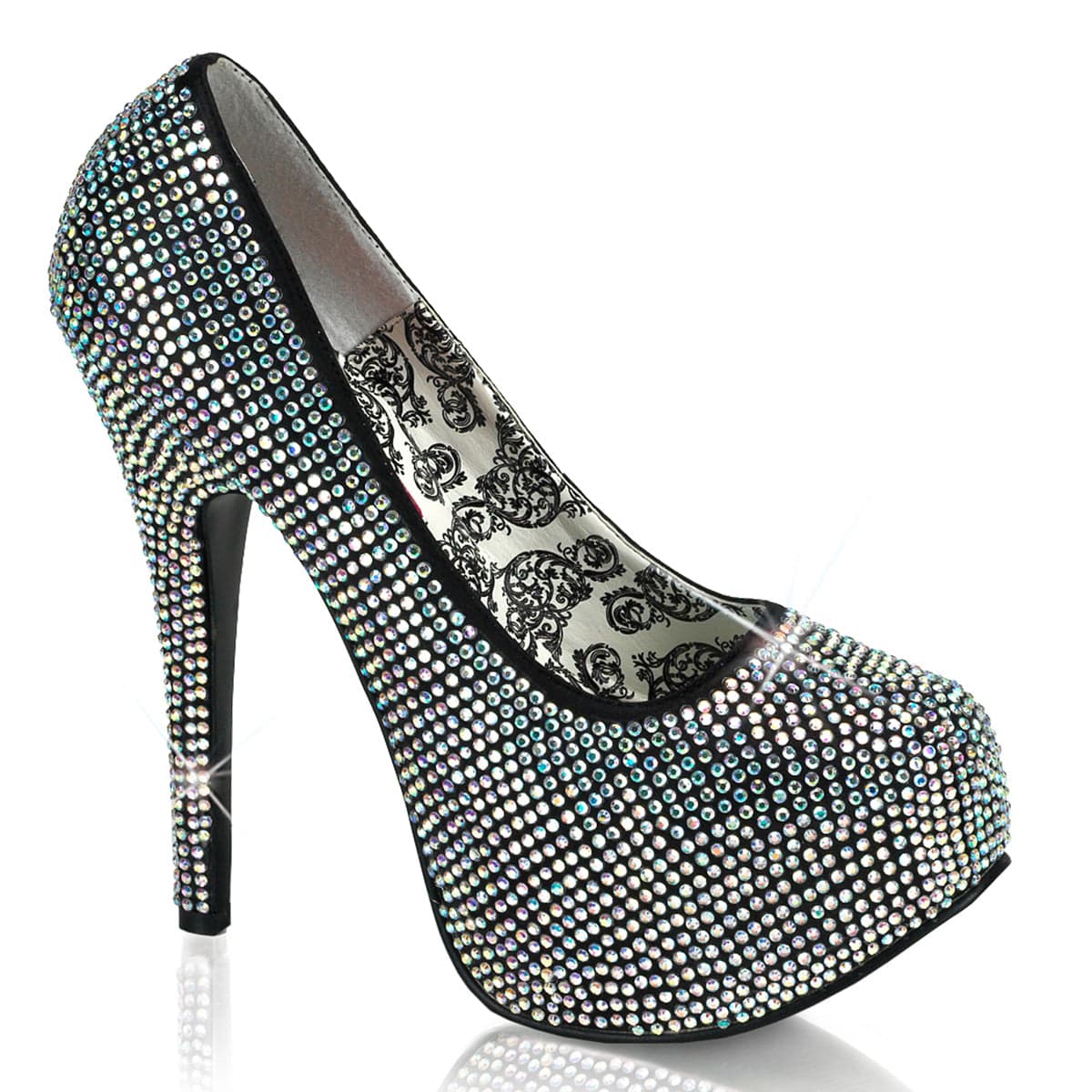 Iridescent hot sale rhinestone heels