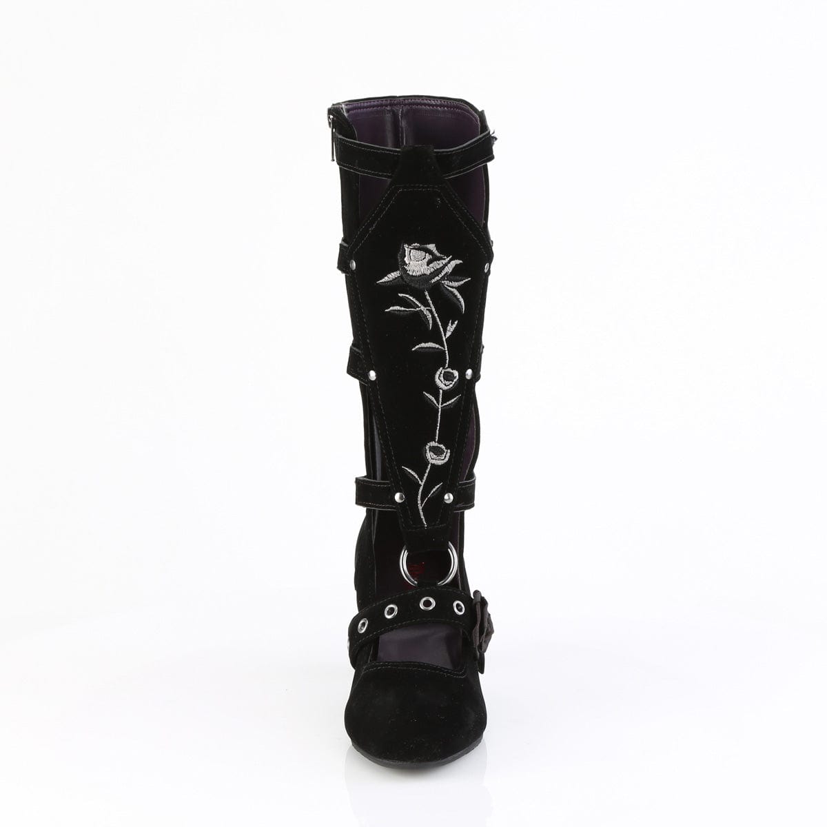 WHIMSY-118 Black Vegan Suede Demonia US Size (Women's): 6