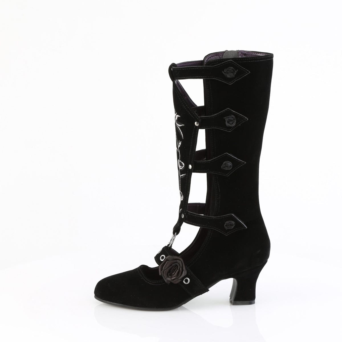 WHIMSY-118 Black Vegan Suede Demonia US Size (Women's): 6