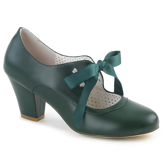 WIGGLE-32 Dark Green Faux Leather Pin Up Couture US Size (Women's): 5